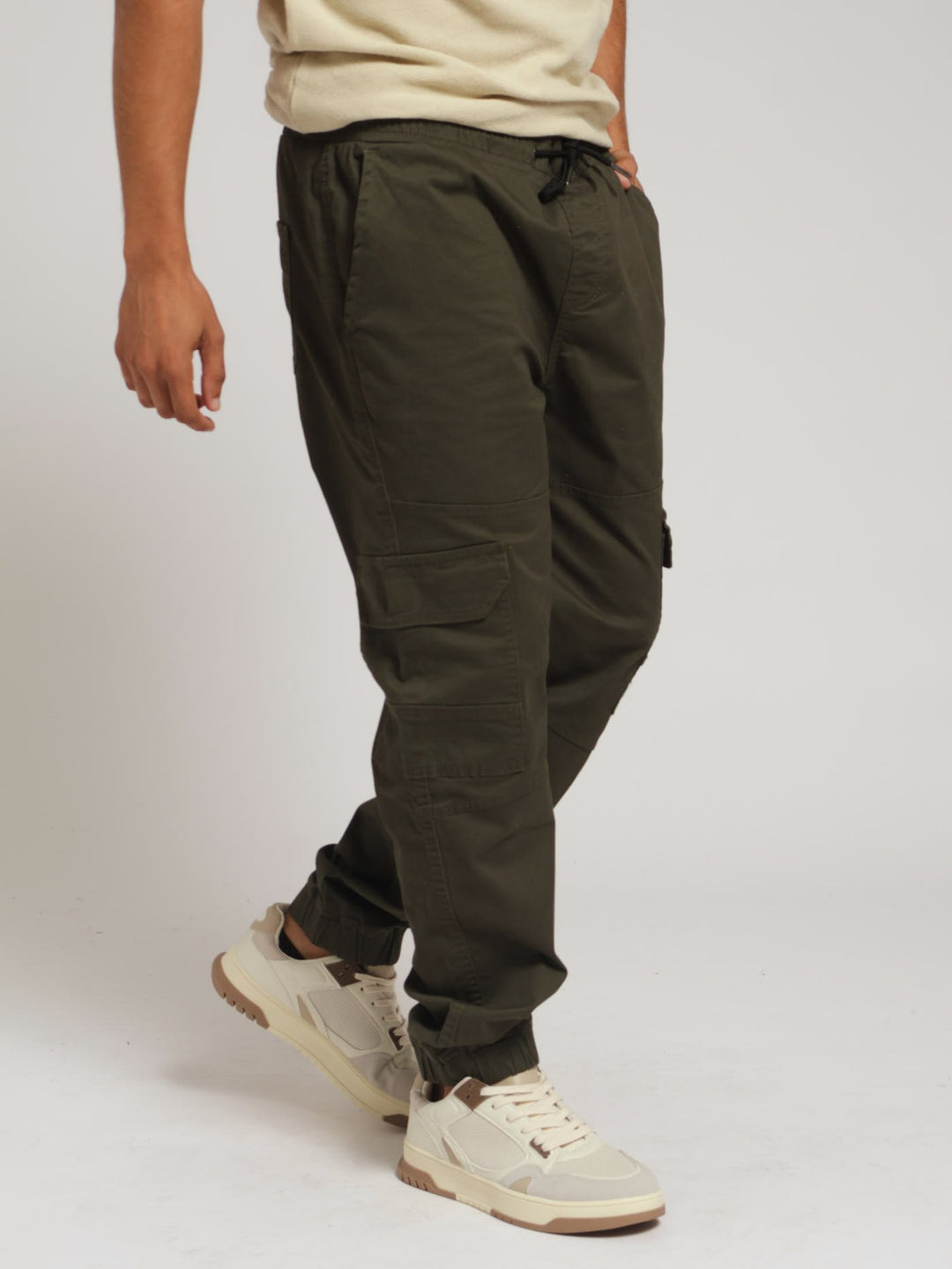 Stretch Twill Cargo Jogger - Olive