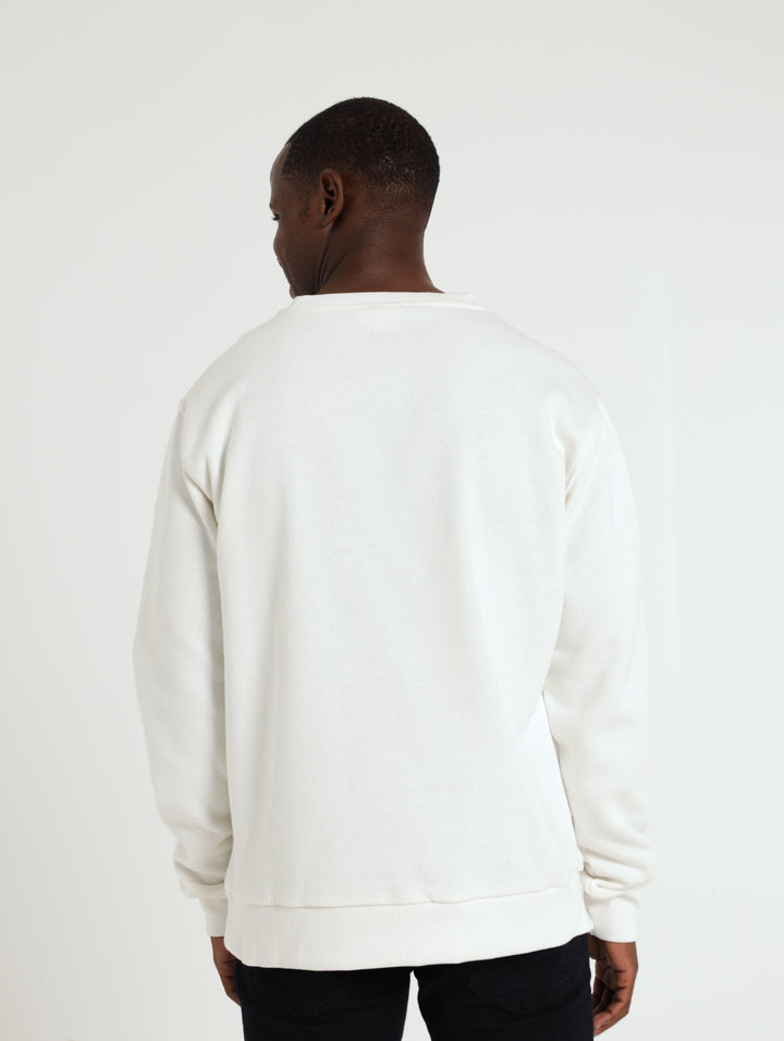 Straight Lines Crew Jacket - Off White