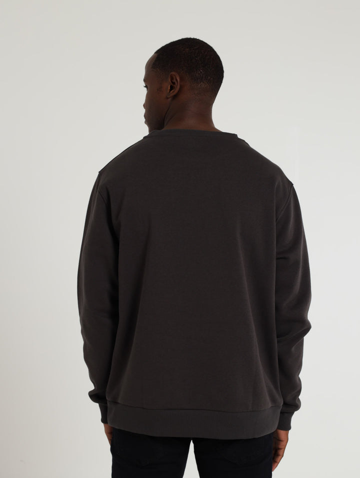 Pool Crew Sweat Top - Charcoal