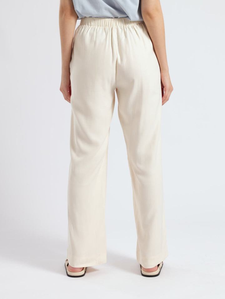 Wide Leg With High Density Pants - Stone