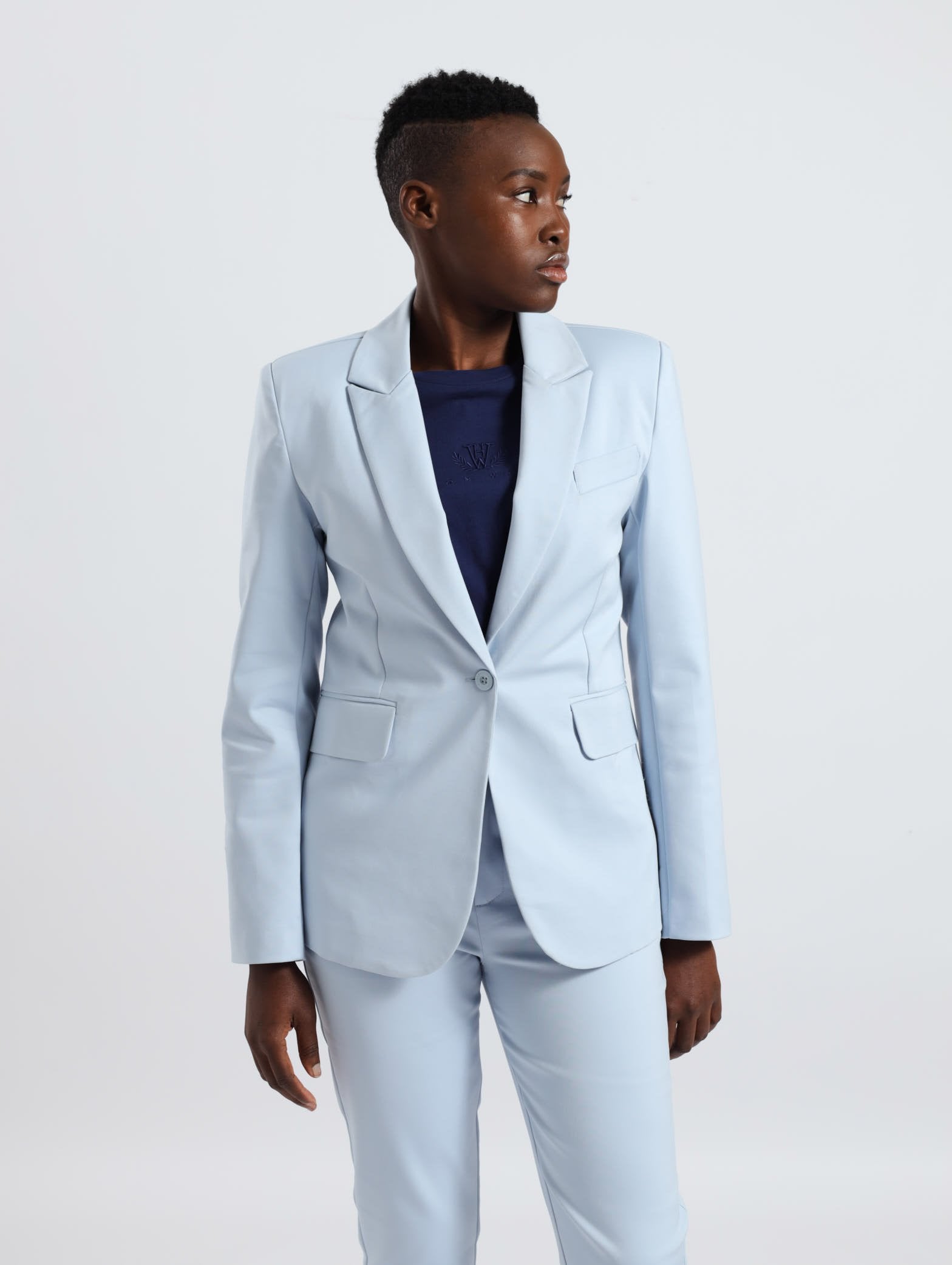 Core Lined Blazer Suit Jacket Light Blue Edgars