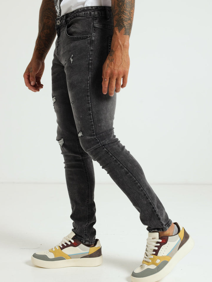 Rip N Repair Super Skinny Denim Jean - Black