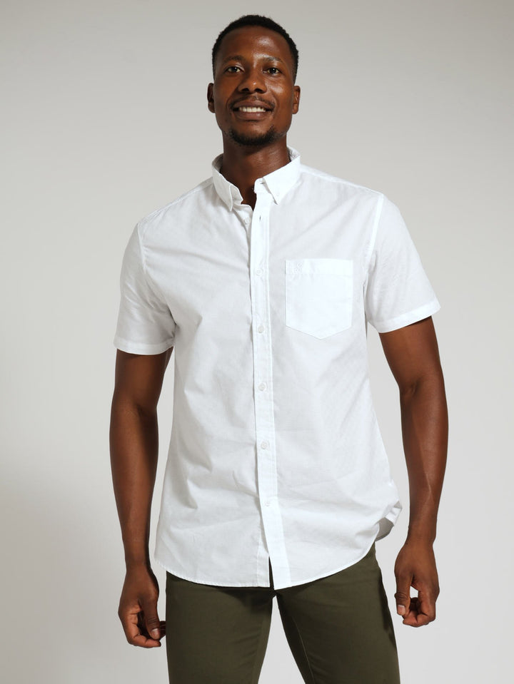 Check Woven Shirt - White