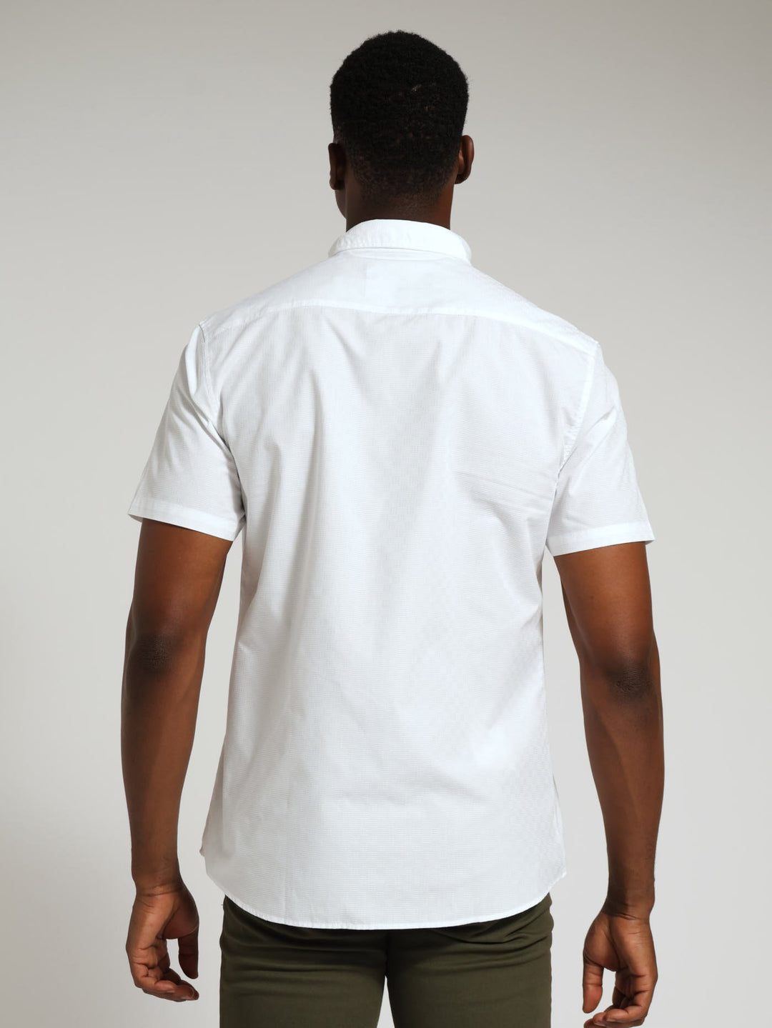 Check Woven Shirt - White