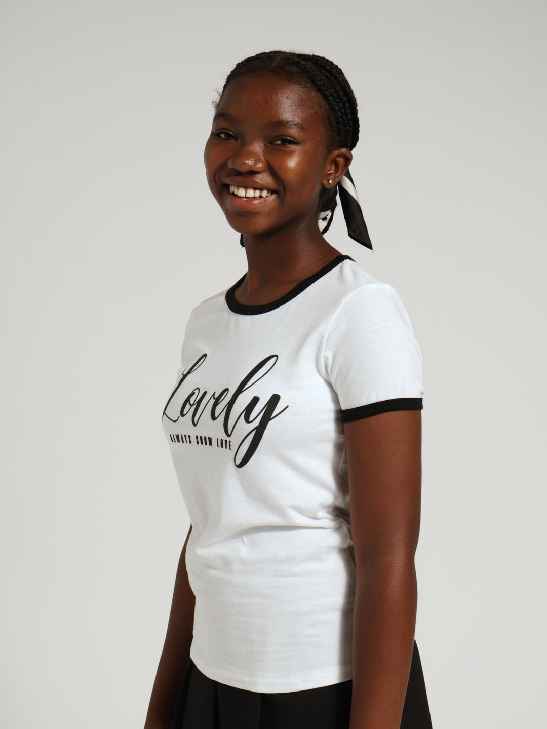 Girls Lovely Regular Tee - White