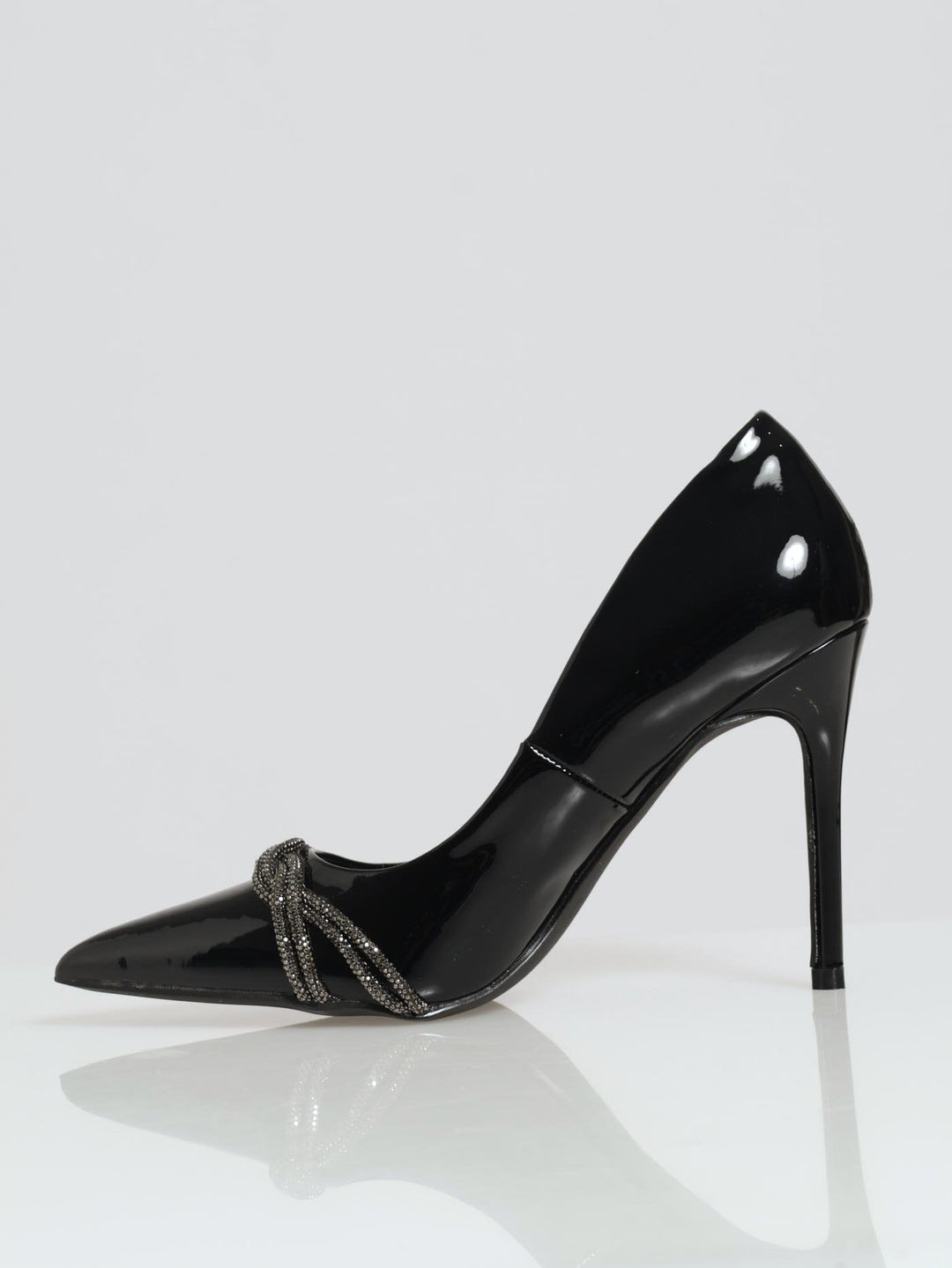 Lola 20 Embellished Pointed Toe Court Heel - Black