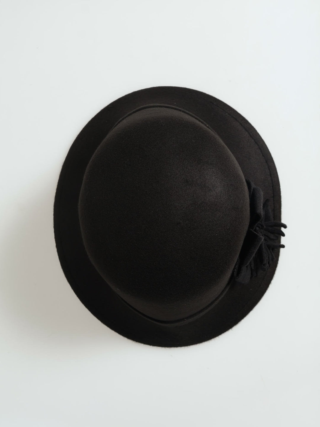 Floral Cloche Hat - Black