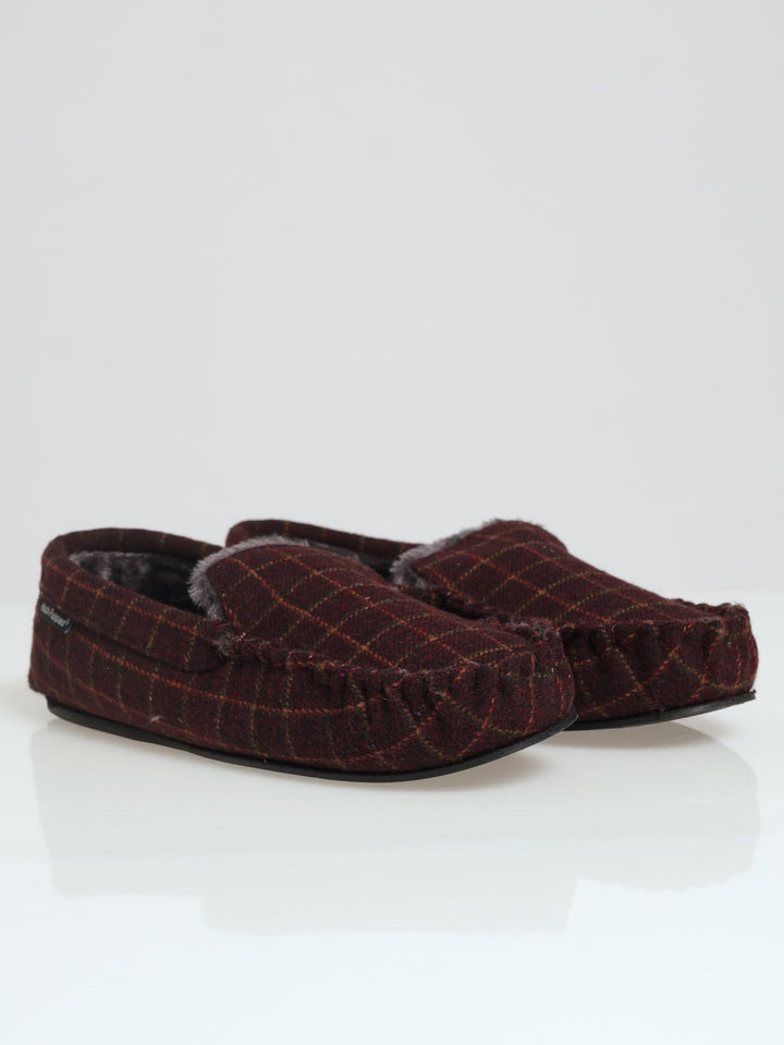 Kozy Closed Back Faux Fur Lined Slipper - Burgundy