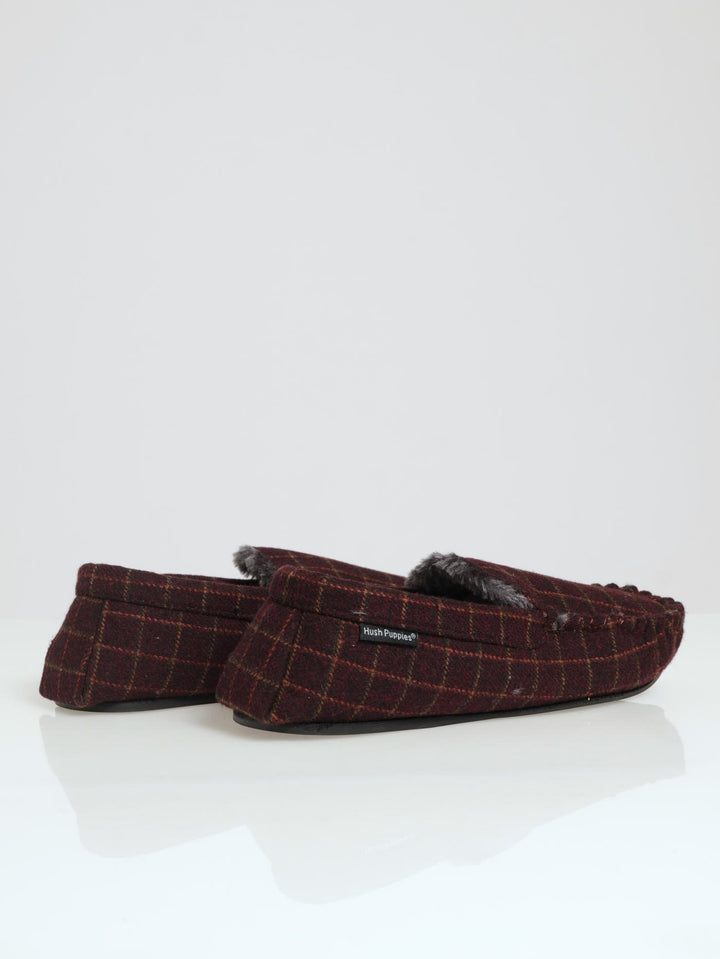 Kozy Closed Back Faux Fur Lined Slipper - Burgundy