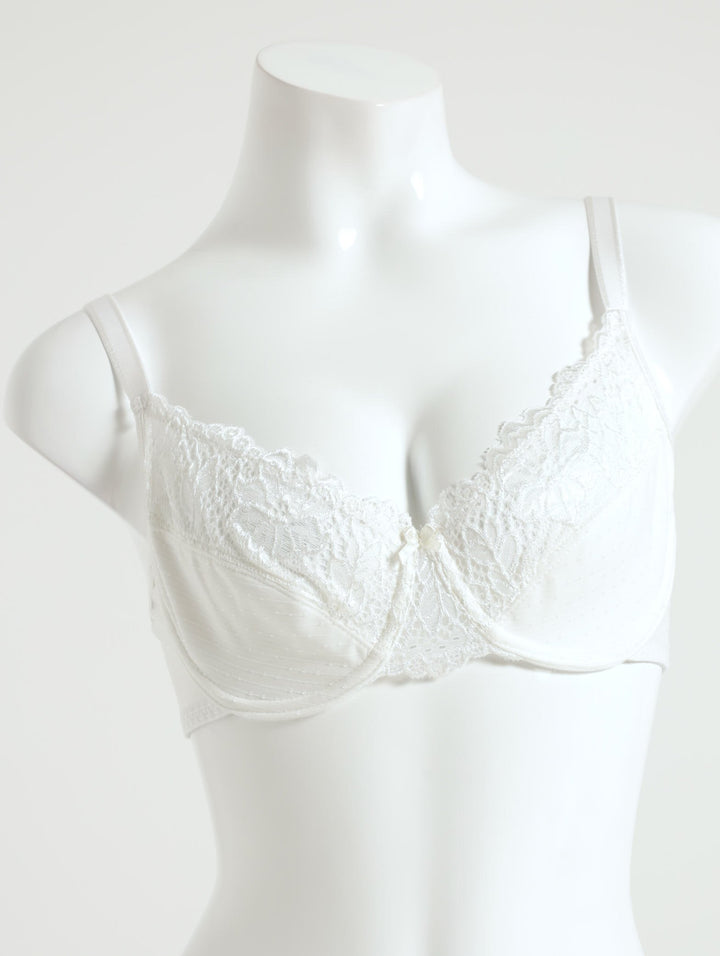 2 Pack Dot Lace Bra - Nude