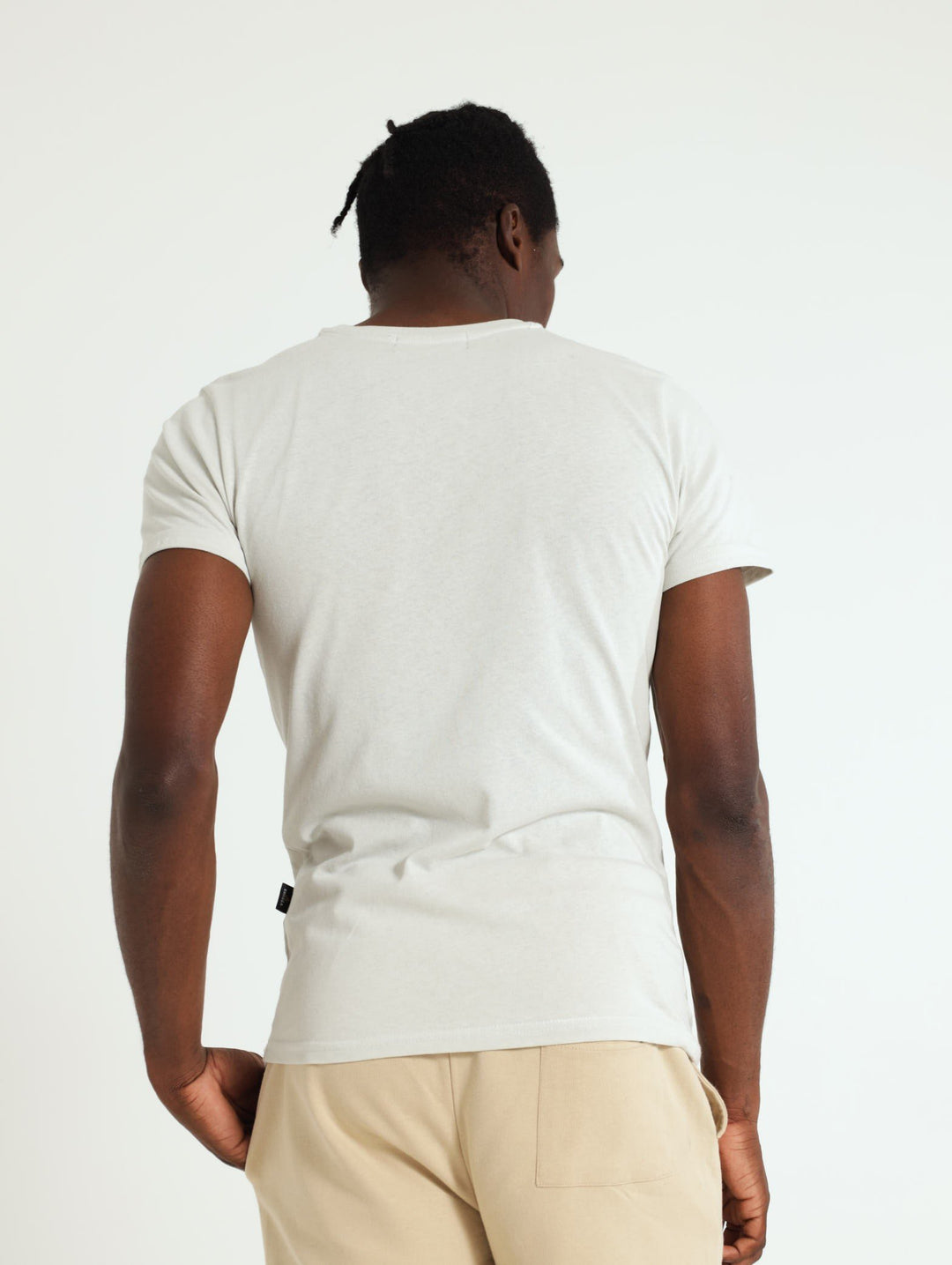 Basic Print Tee - Light Grey