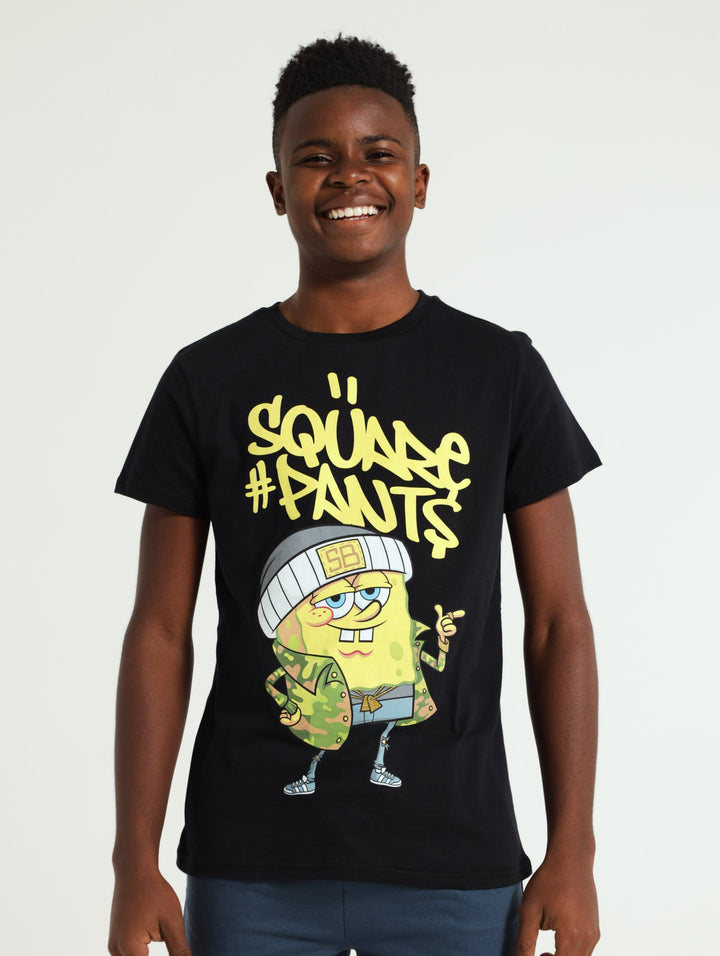 Boys Spongebob Square Pants Tee - Black