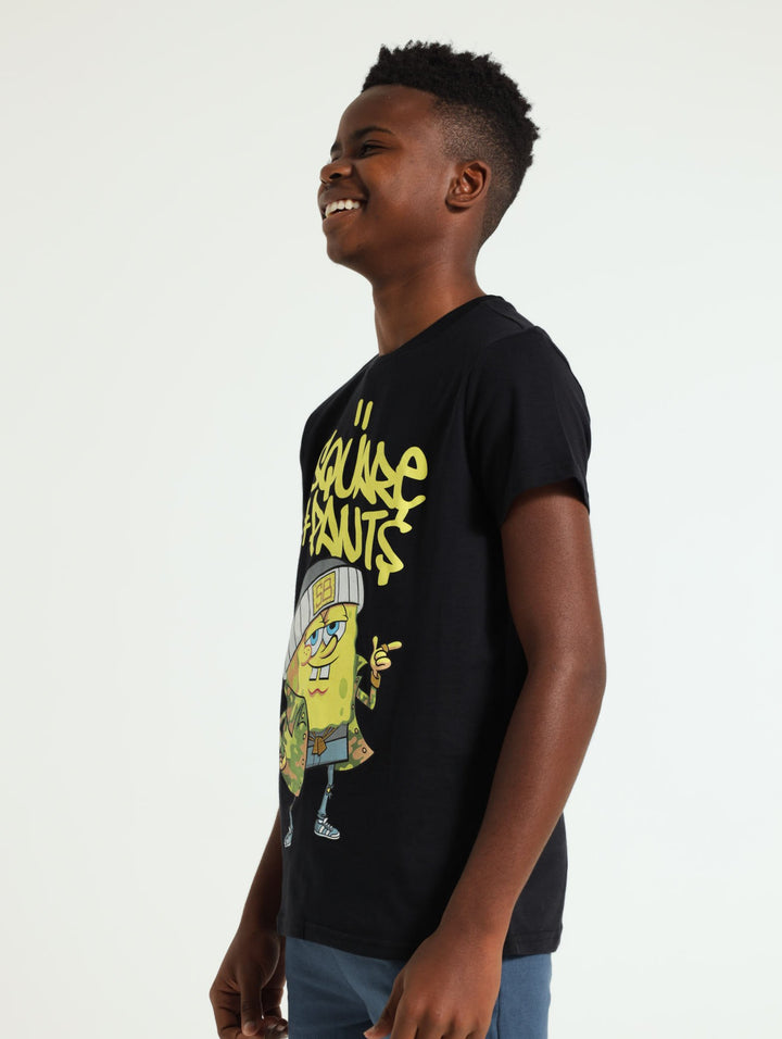 Boys Spongebob Square Pants Tee - Black