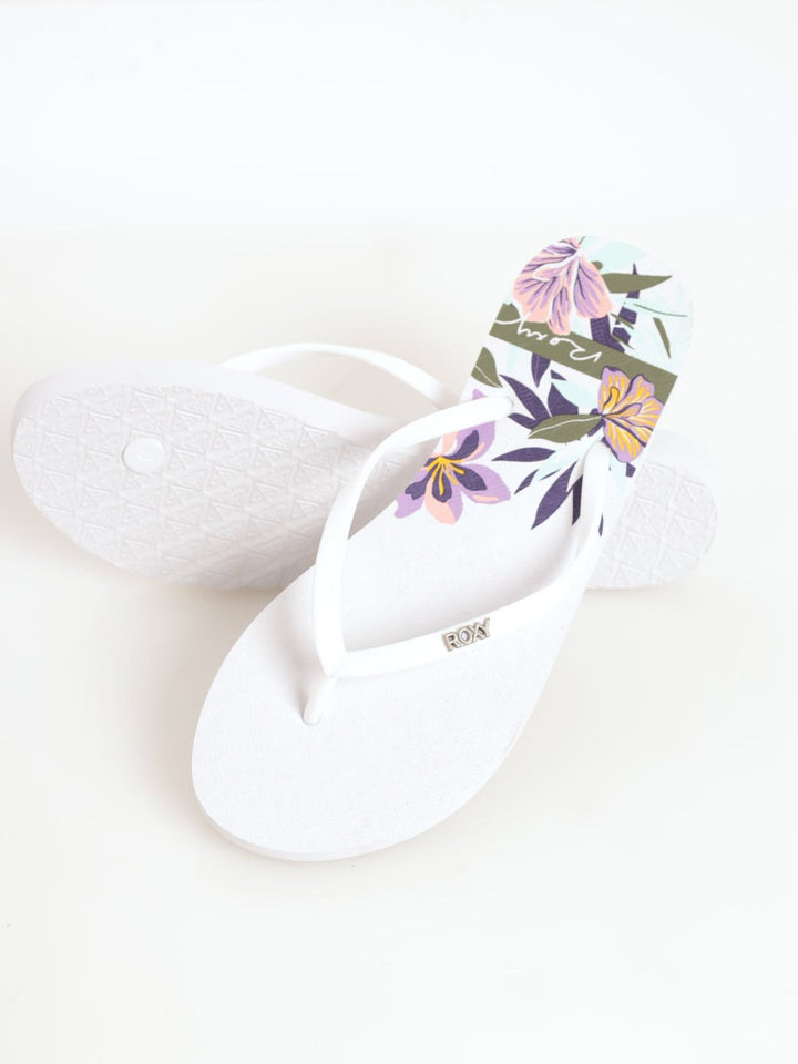 Ladies Viva Sparkle Flip-Flop Sandal - White