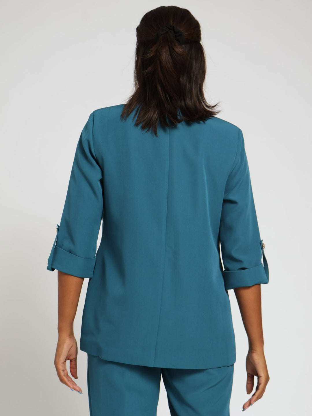 Turn Up Constrast Blazer - Blue Coral