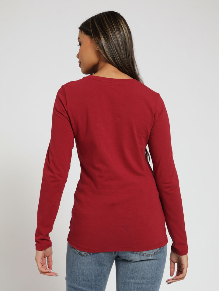 Long Sleeve Tee - Burgundy