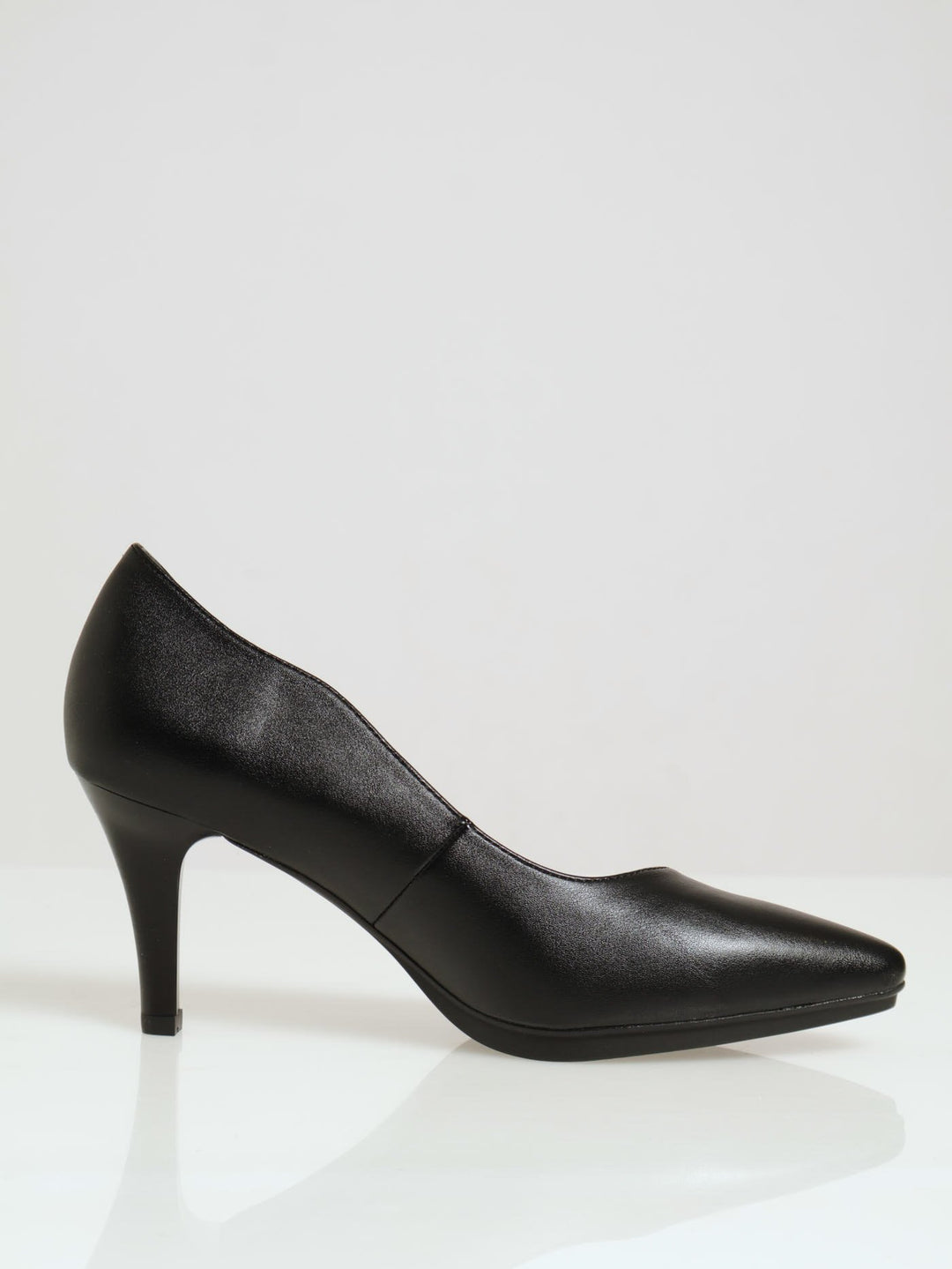 Soft Phillipa Pointed Toe Court Heel - Black