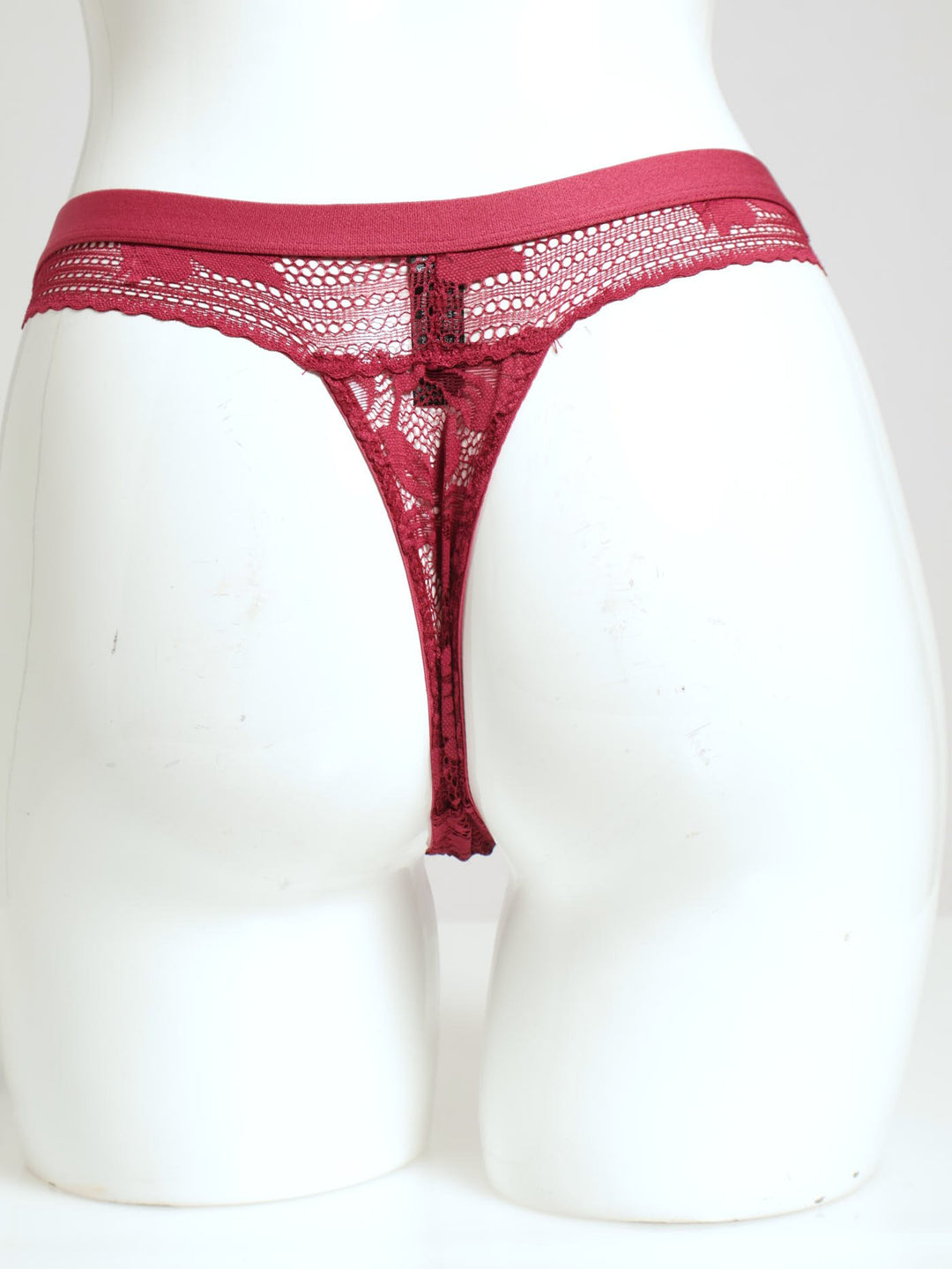 Full Lace Thong - Deep Red