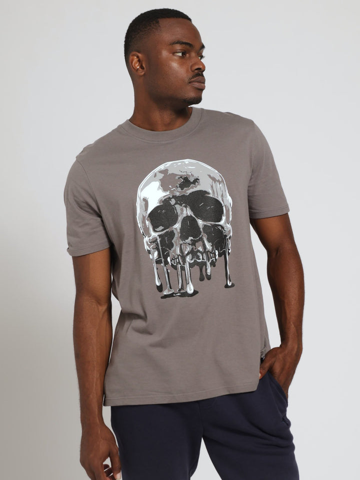 Retro Skull Tee - Dark Grey