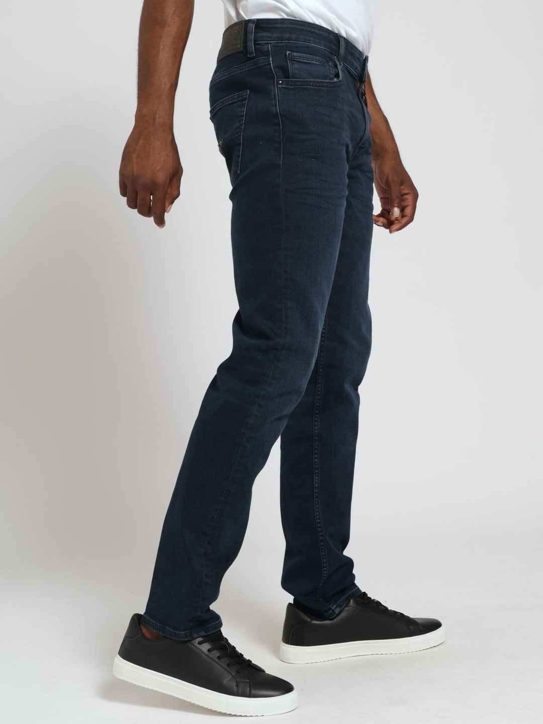 Slim Leg Denim Jean - Blue/Black