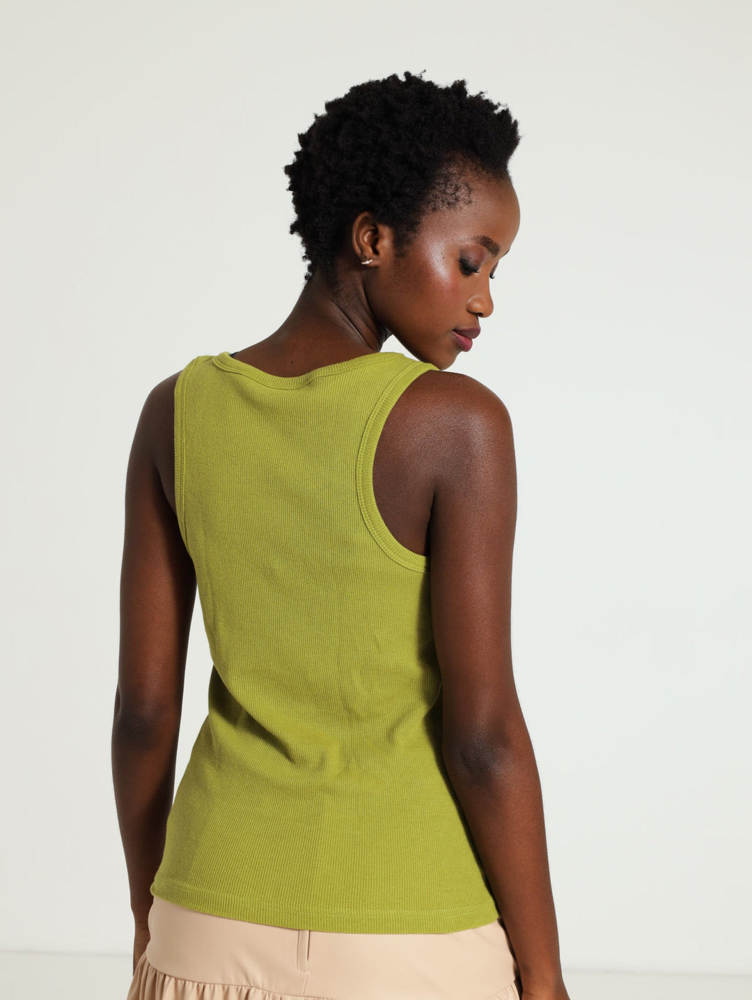 Ribbed Tank Top - Chartreuse