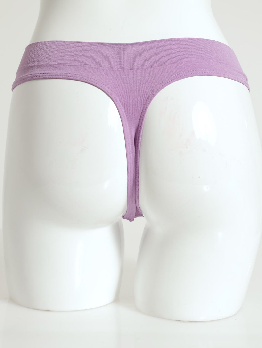 Seamless Heart Print Thong - Lilac