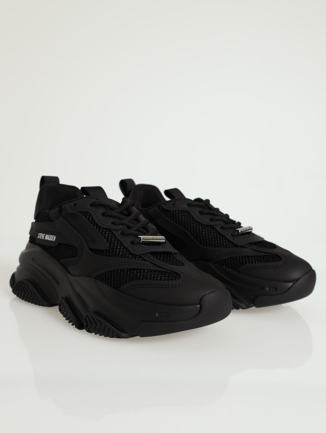 Possession Lace-Up Chunky Sportie Sneaker - Black