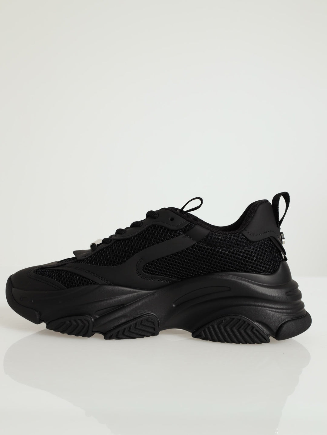 Possession Lace-Up Chunky Sportie Sneaker - Black