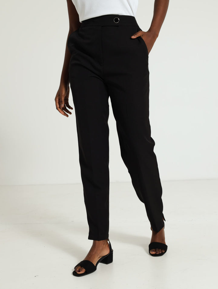 Extended Tab Slimleg Pants - Black