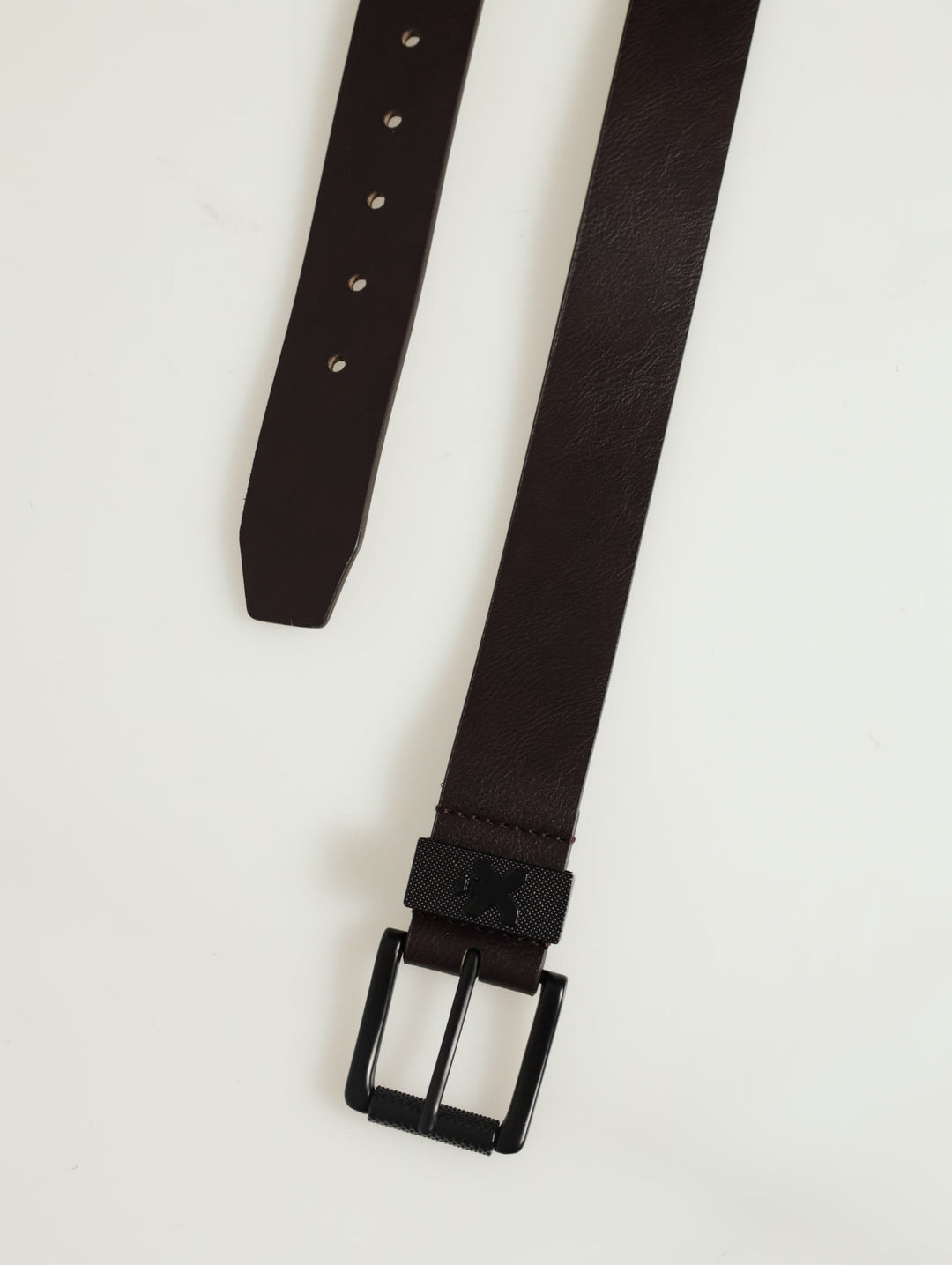 Roller Buckle Casual Belt - Brown