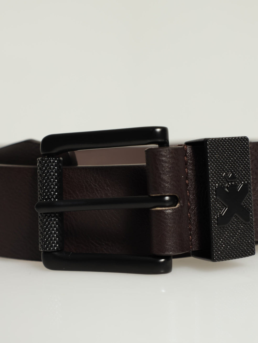 Roller Buckle Casual Belt - Brown