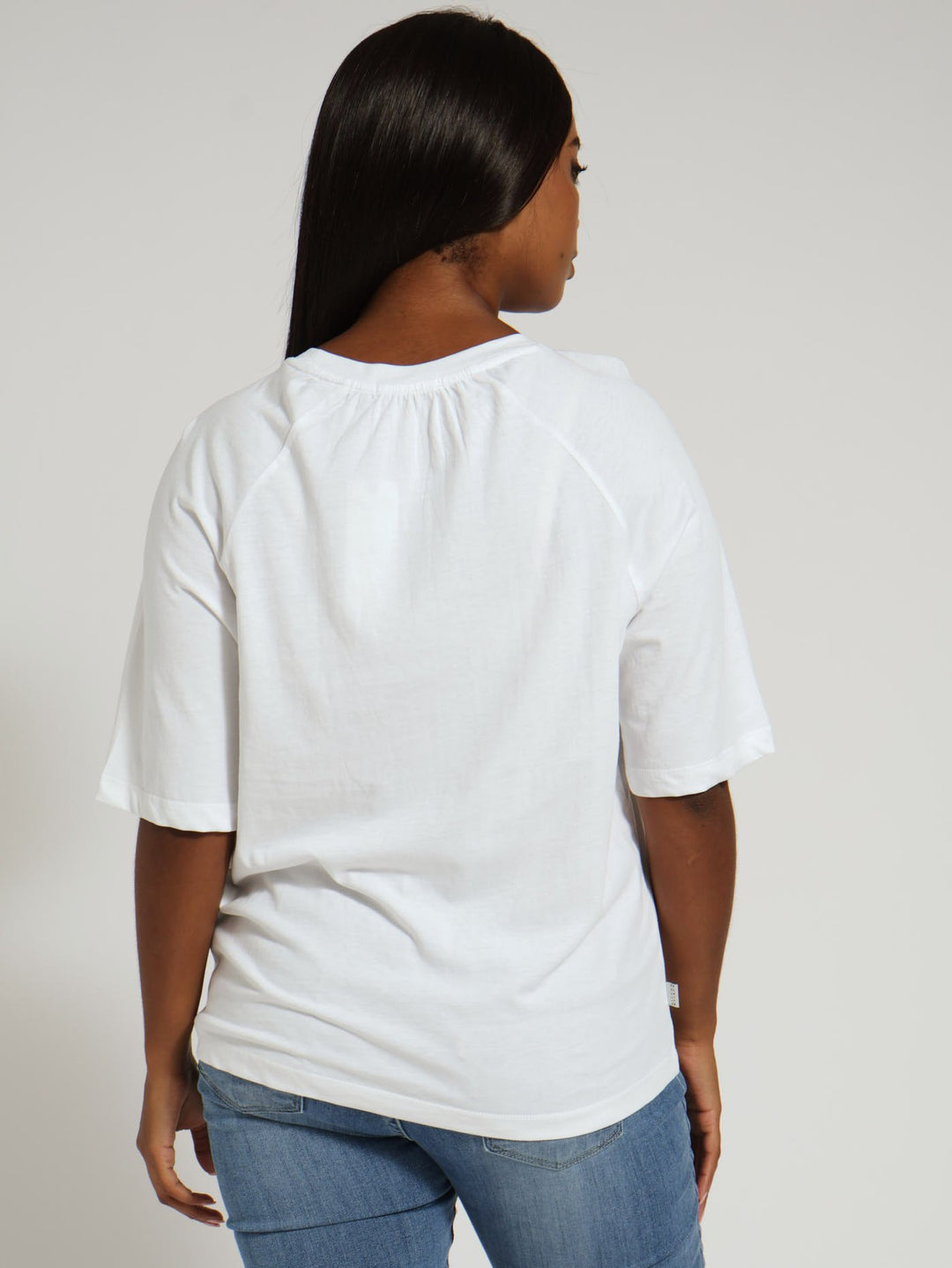 Core Tee With Gauging Detail - White