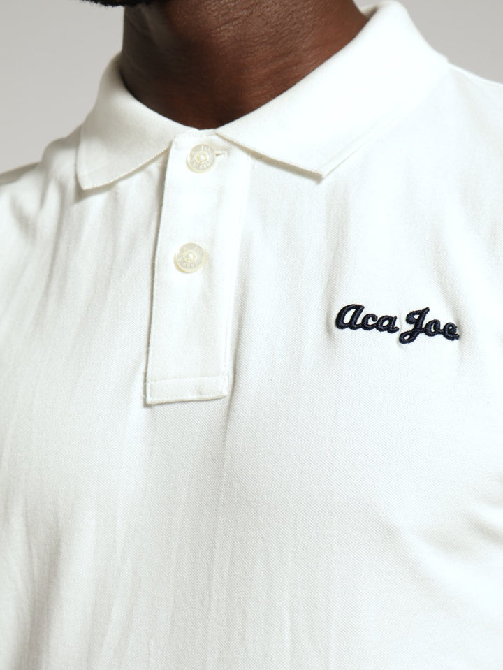 Logo Embroidey Golfer - White