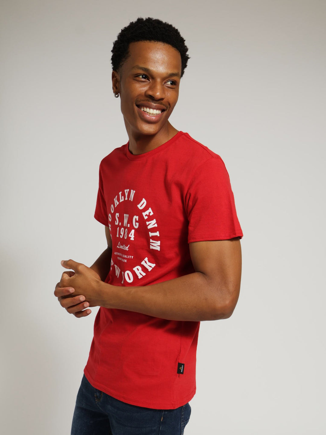 Basic Print Tee - Red