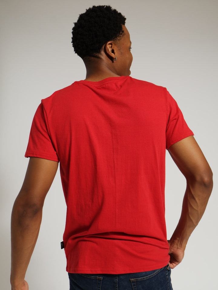 Basic Print Tee - Red