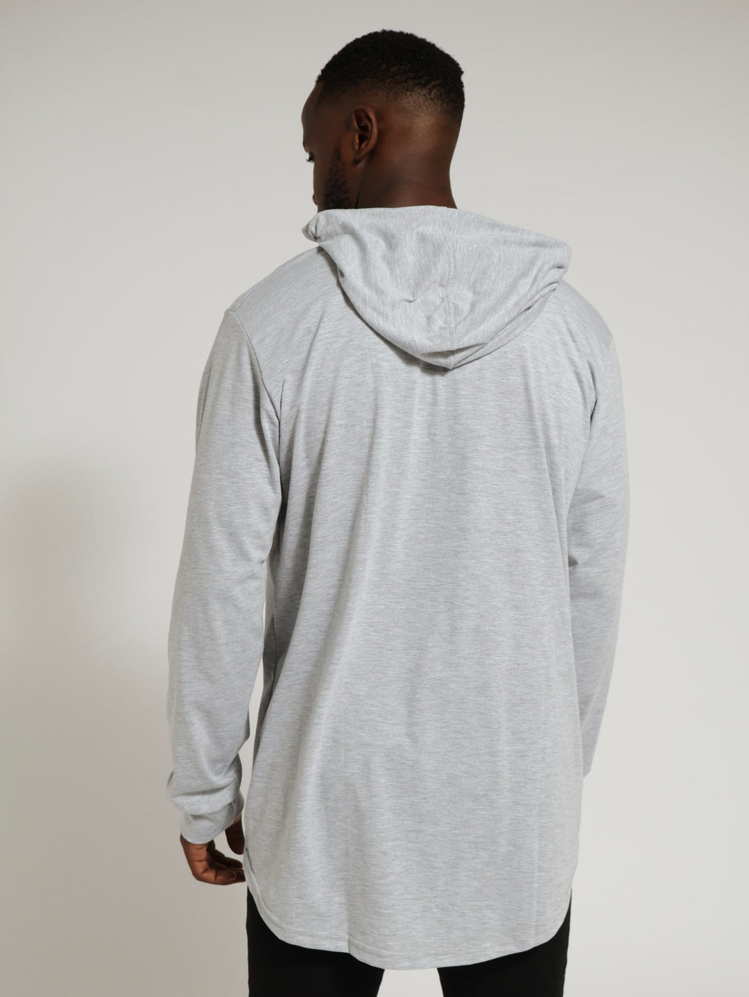 Long Sleeve Tranzition Hooded Tee - Grey Melange