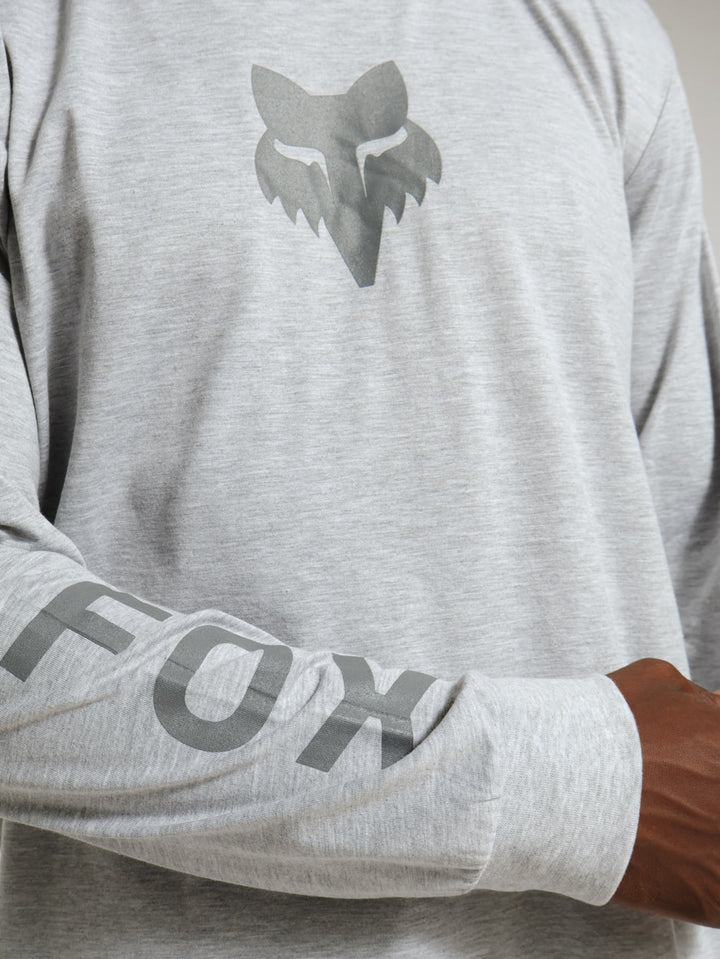 Long Sleeve Tranzition Hooded Tee - Grey Melange