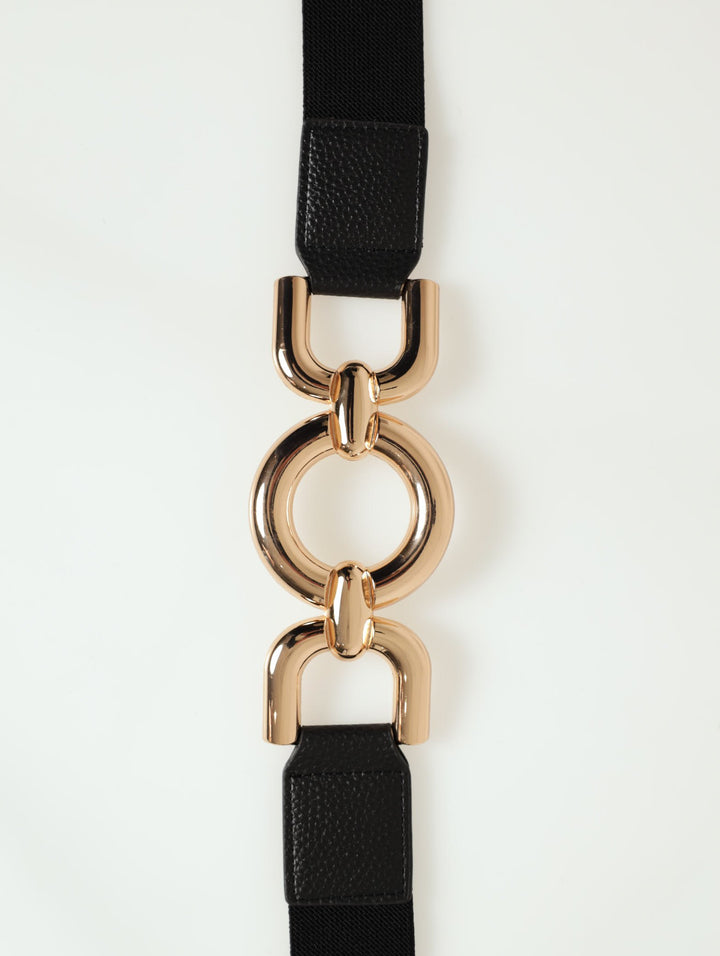 Gold Chain Waist Belt - Black