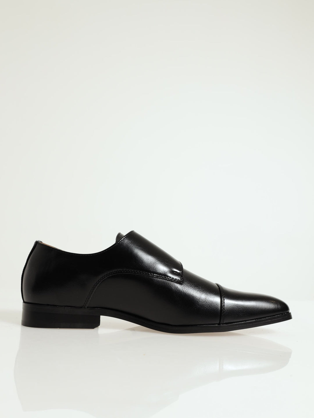 Grazie Toe Capped Monk Slip On - Black