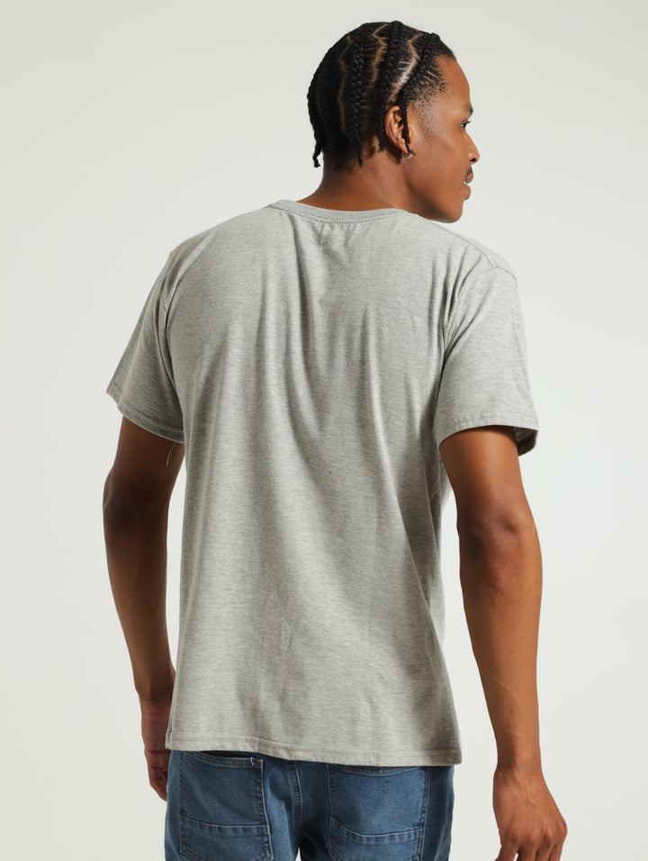 Basic Chest Print - Grey Melange