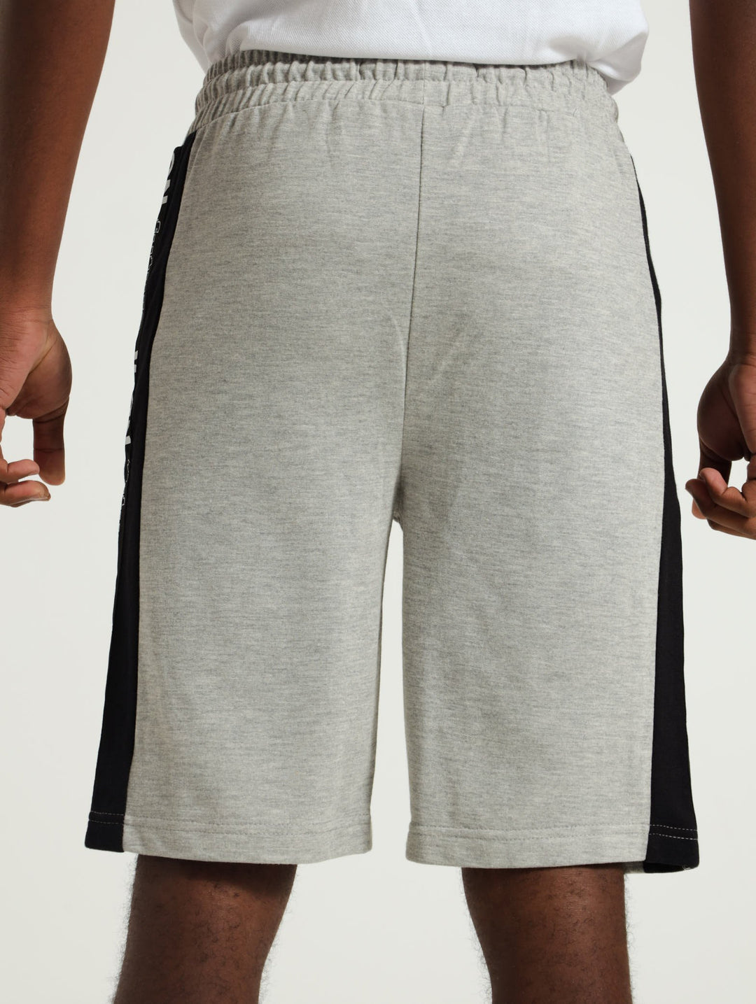 Boys Zip Fleece Shorts - Grey