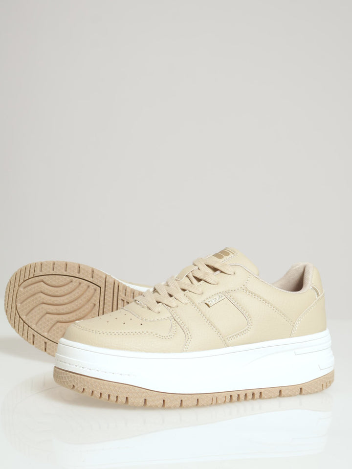 Endure Chunky Platform Sneaker - Beige/White