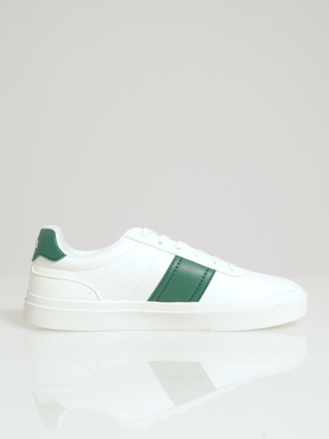 Roman T-Toe Basic Lace Up Sneaker - White/Green