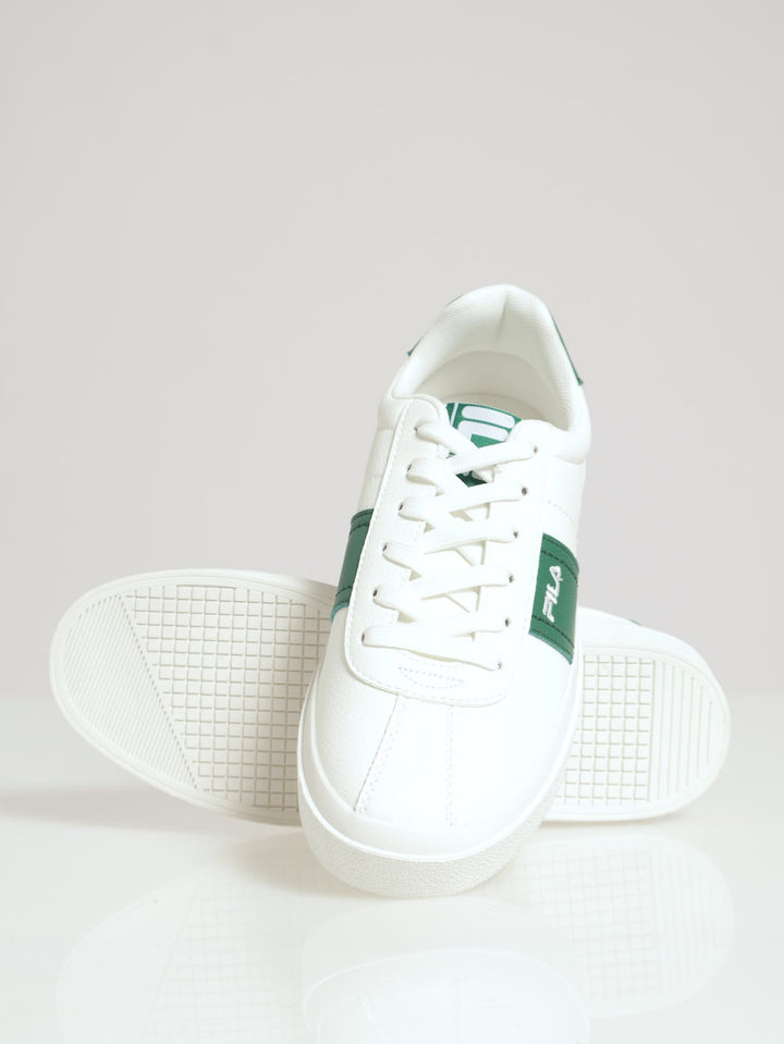 Roman T-Toe Basic Lace Up Sneaker - White/Green