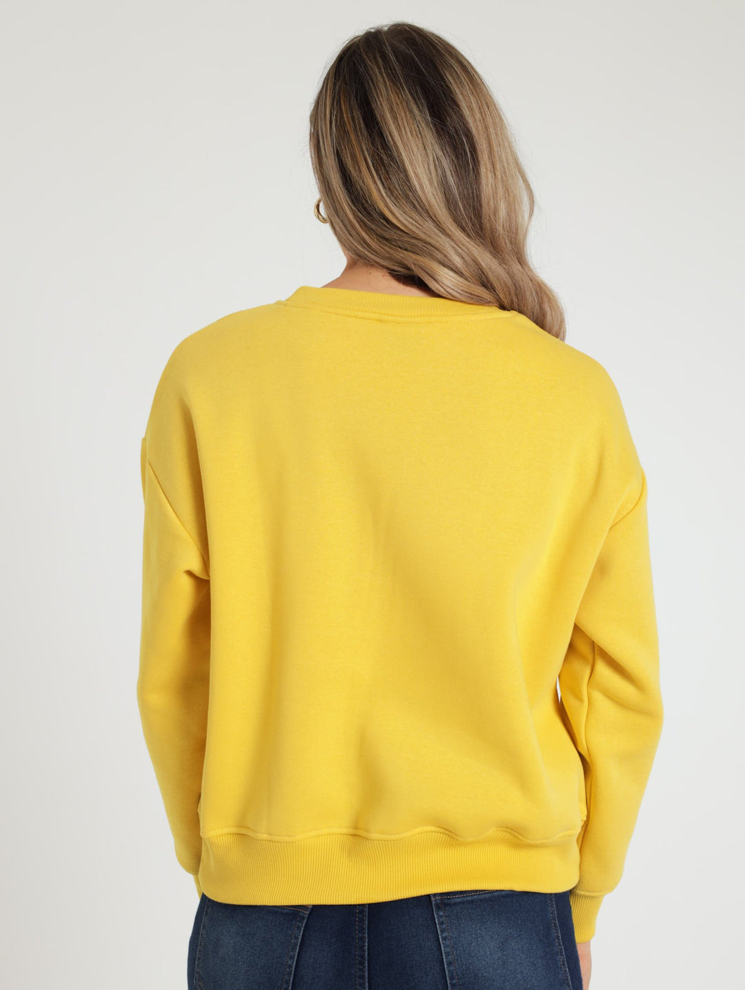 Lounge Around Crew Top - Mustard