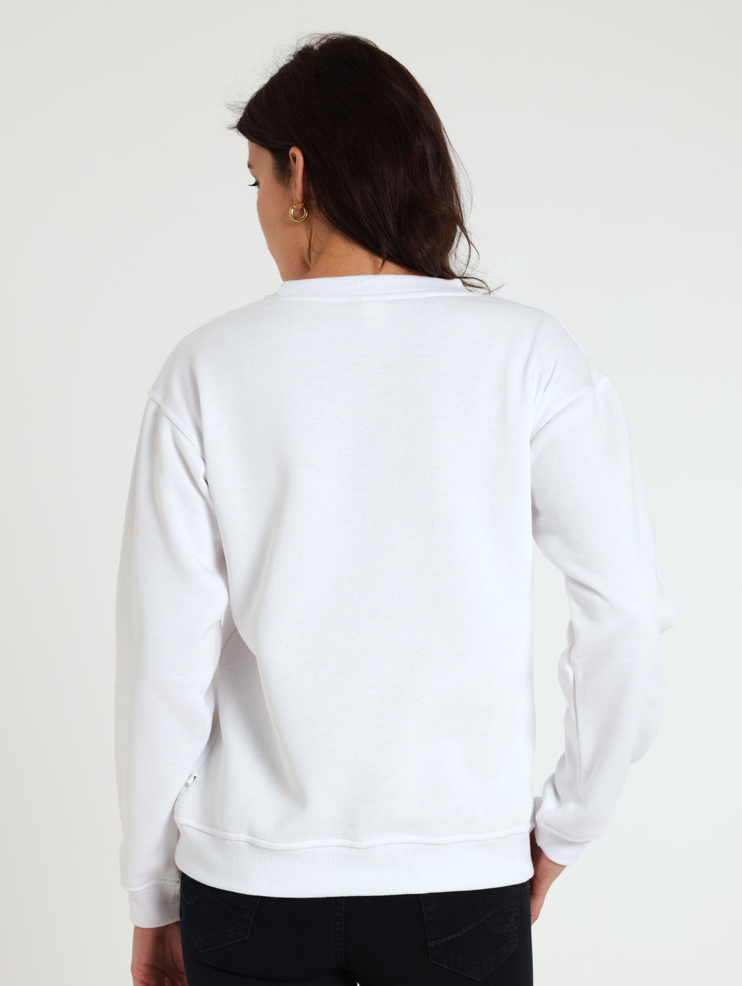 Crystal Vision Crew Sweater - White