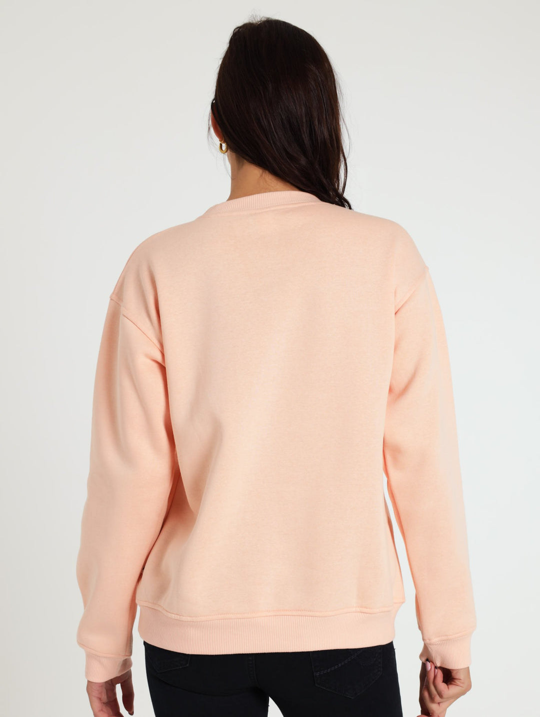 Surf Stoked Crew Sweater - Peach