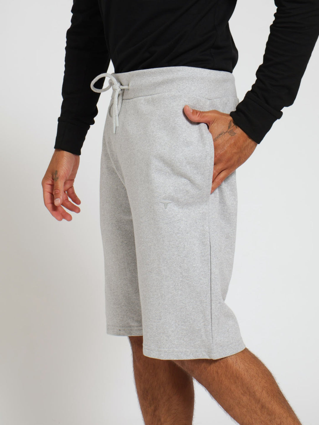 Fleece Logo Shorts - Grey Melange