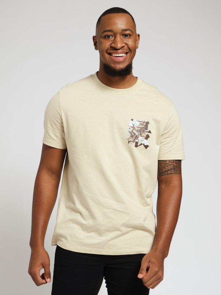 Icon Print Tee - Light Stone