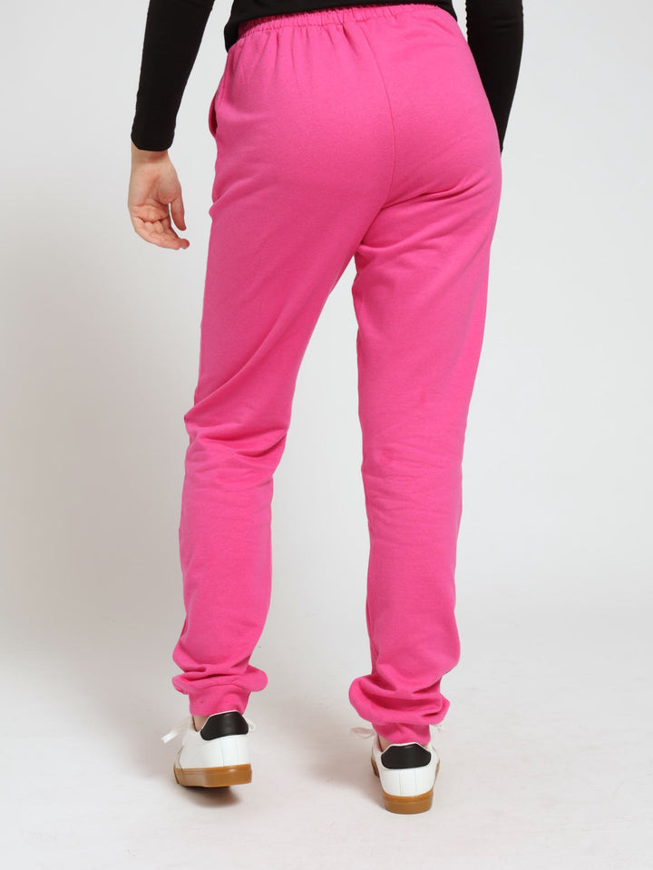 Girls Embossed Fleece Jogger - Cerise